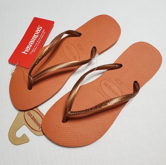 havaianas orange bronze
